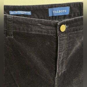 Talbots Navy Blue Velveteen High-Waist Straight-Leg Women’s Size 22W Curvy Pants